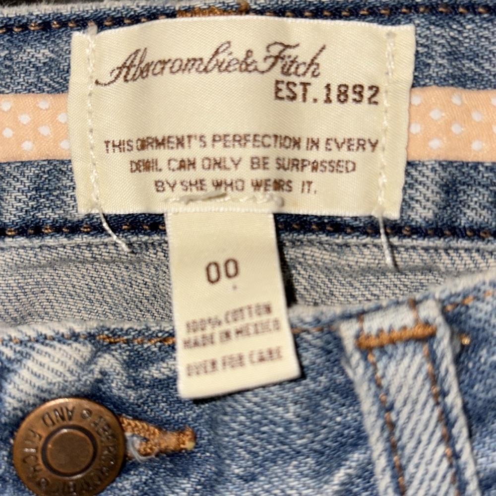 Vintage Y2K Abercrombie & Fitch Denim Mini Skirt - Pristine Condition - Picture 5 of 5